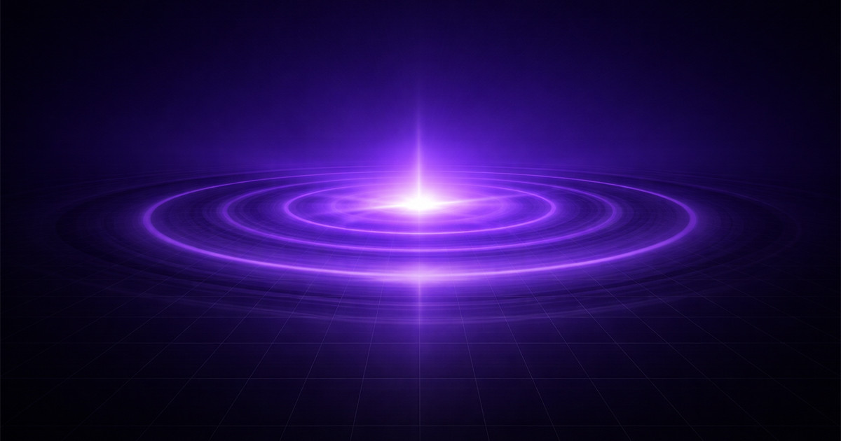 glowing concentric rings radiating from a bright central point, representing the expanding influence and structure of institutional investors in capital formation